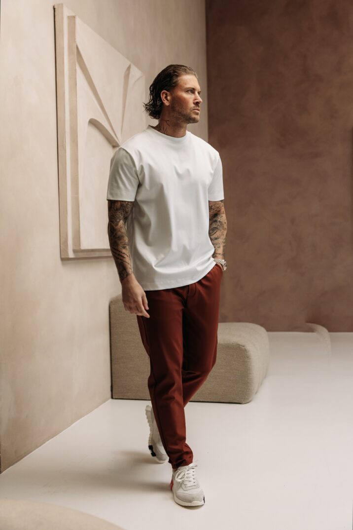 Double Mercerized Glans T-shirt - White