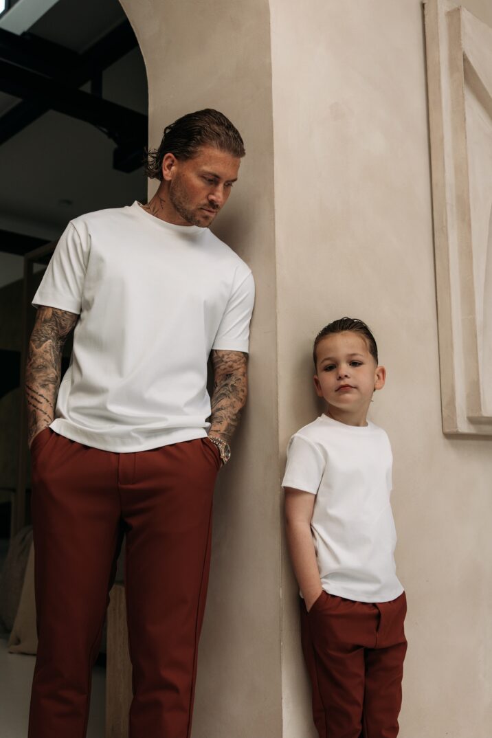 Double Mercerized Glans T-shirt - White
