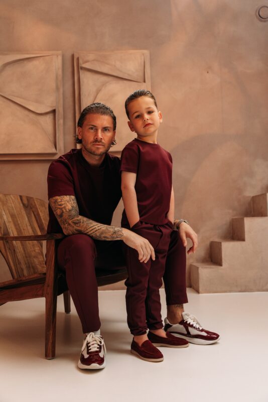Manilo Kids - Premium Double mercerized T-shirt - Burgundy