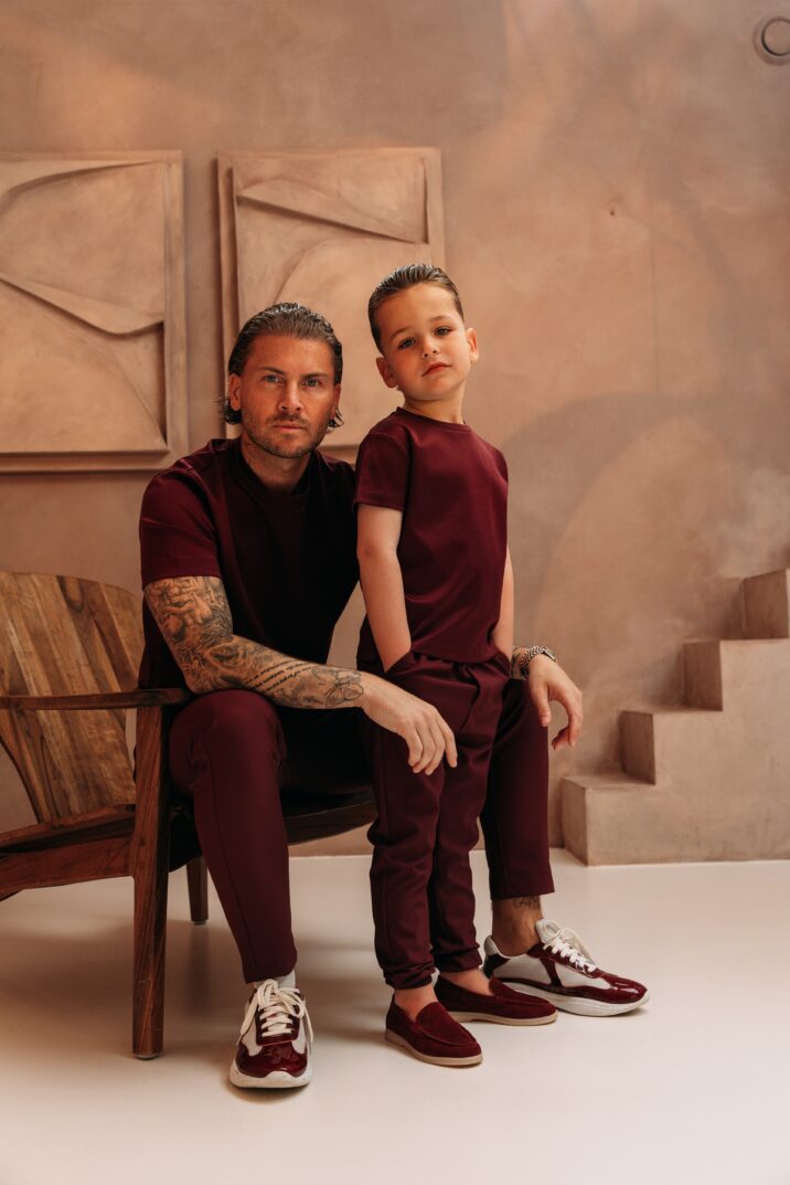 Manilo Kids - Premium Double mercerized T-shirt - Burgundy