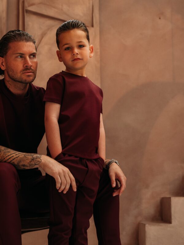 Manilo Kids - Premium Double mercerized T-shirt - Burgundy