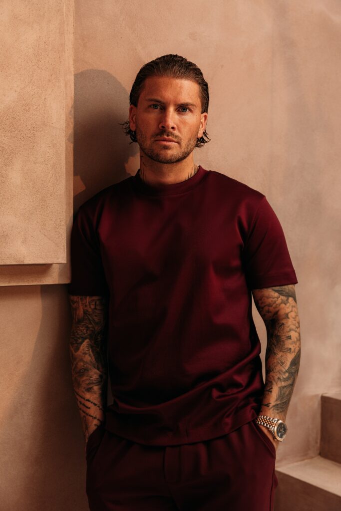 Double Mercerized Glans T-shirt - Burgundy