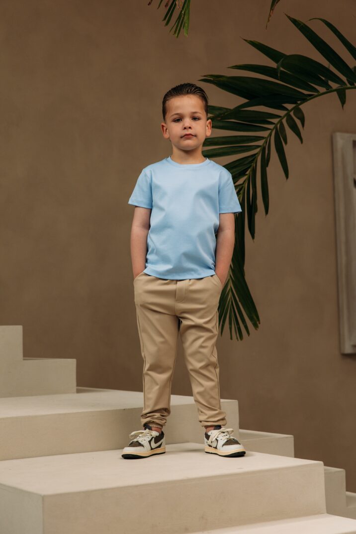 Manilo Kids - Premium Double mercerized T-shirt - SkyBlue