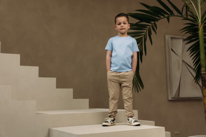 Manilo Kids - Premium Double mercerized T-shirt - SkyBlue