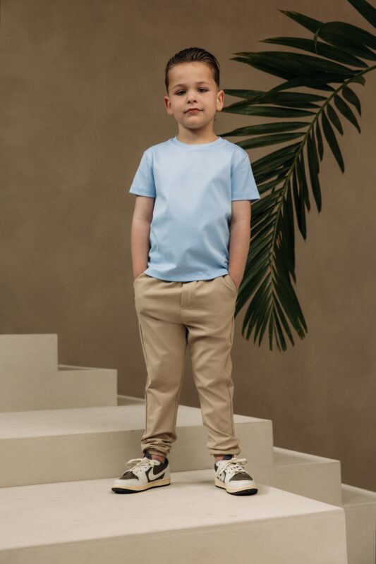 Manilo Kids - Premium Double mercerized T-shirt - SkyBlue