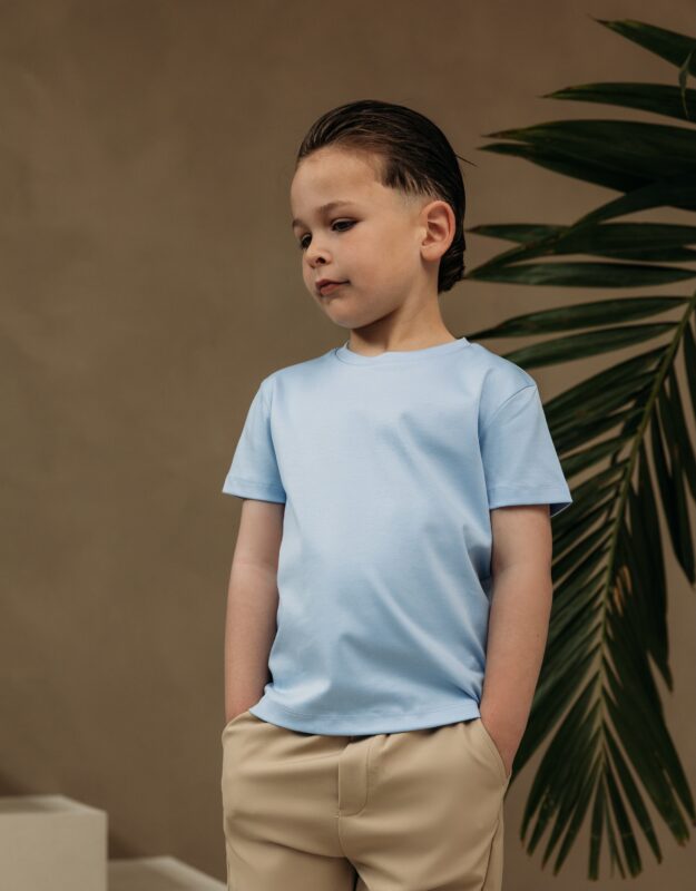 Manilo Kids - Premium Double mercerized T-shirt - SkyBlue