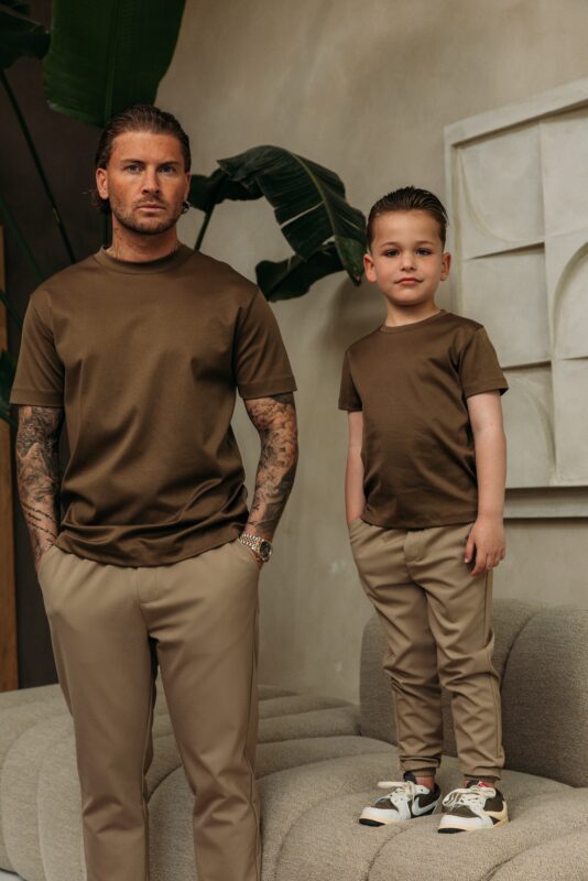 Manilo Kids - Premium Double mercerized T-shirt - Desert Brown