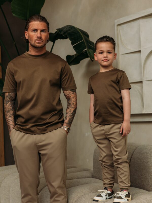 Manilo Kids - Premium Double mercerized T-shirt - Desert Brown