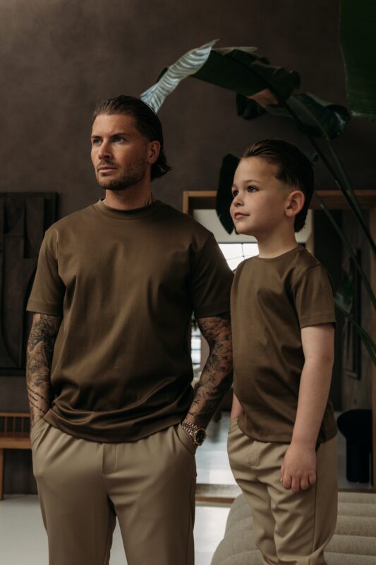 Manilo Kids - Premium Double mercerized T-shirt - Desert Brown
