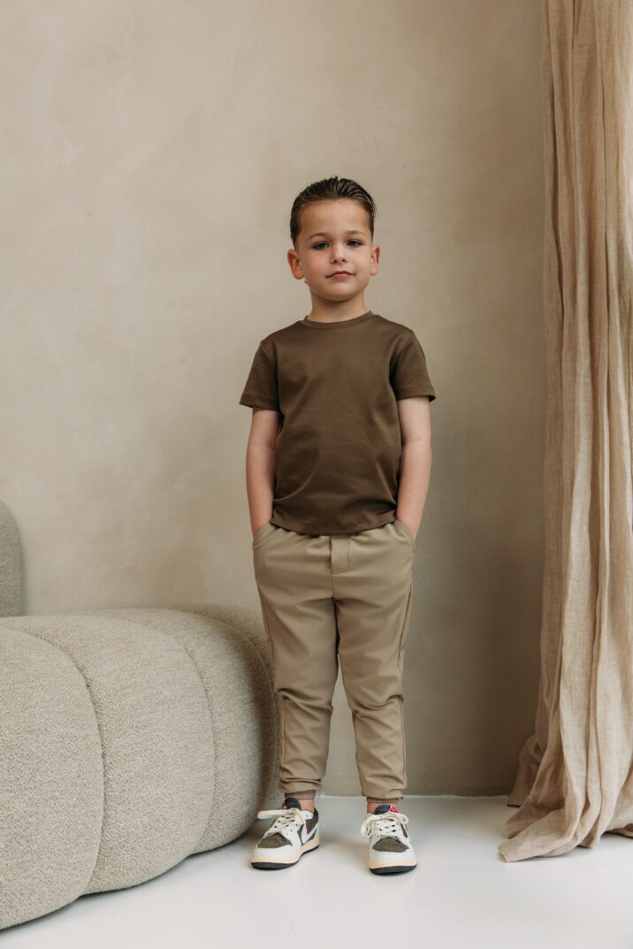 Manilo Kids - Premium Double mercerized T-shirt - Desert Brown