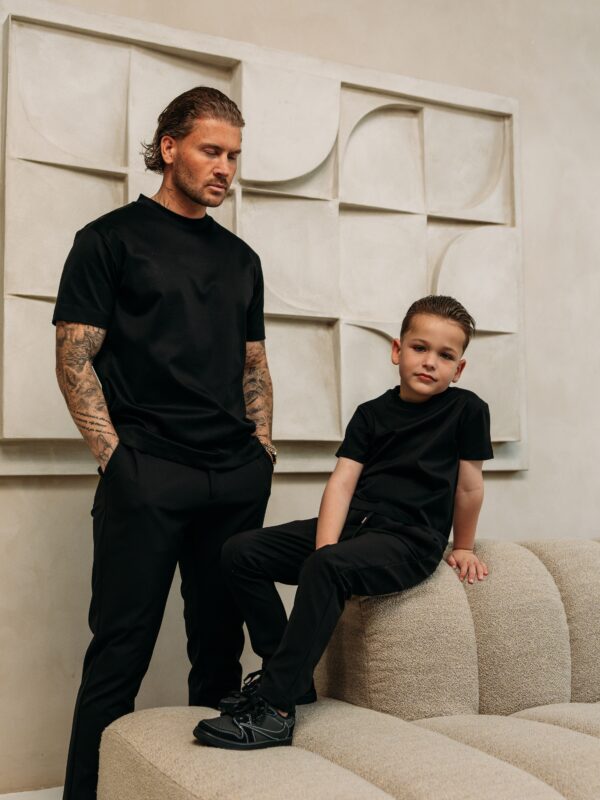 Manilo Kids - Premium Double mercerized T-shirt - Black