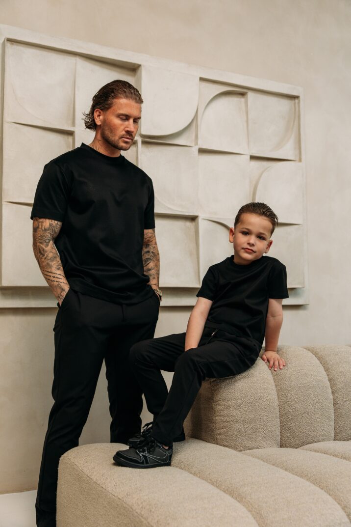 Manilo Kids - Premium Double mercerized T-shirt - Black