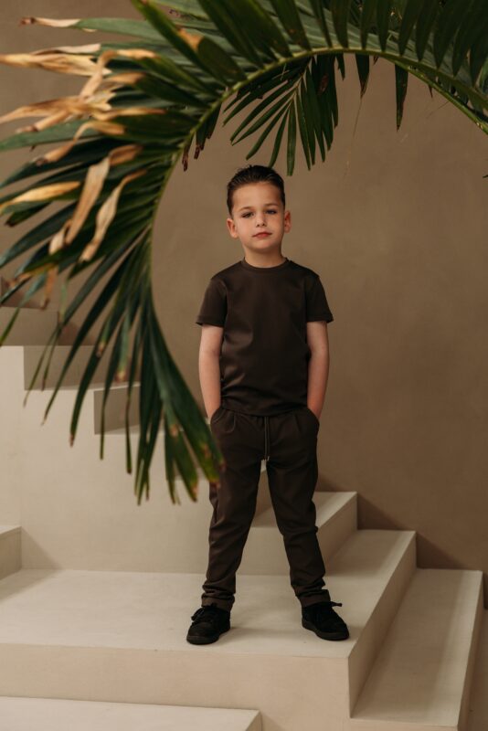 Manilo Kids - Premium Double mercerized T-shirt - Coffee
