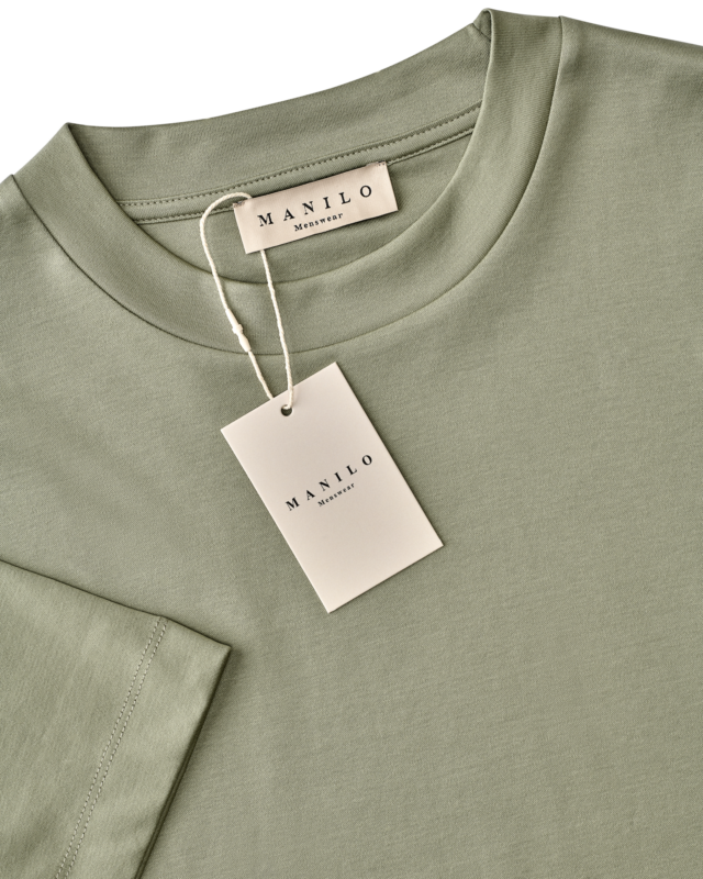 Double Mercerized Glans T-shirt - Matcha Green