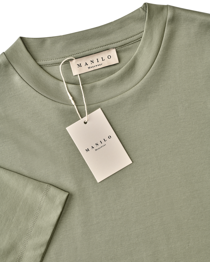 Double Mercerized Glans T-shirt - Matcha Green