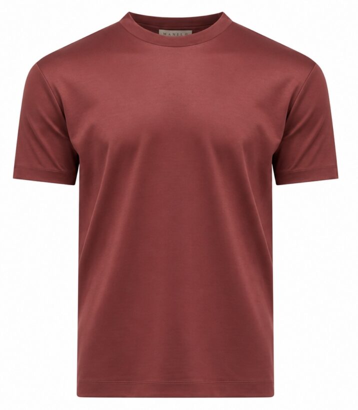 Double Mercerized Glans T-shirt - Rusty Red
