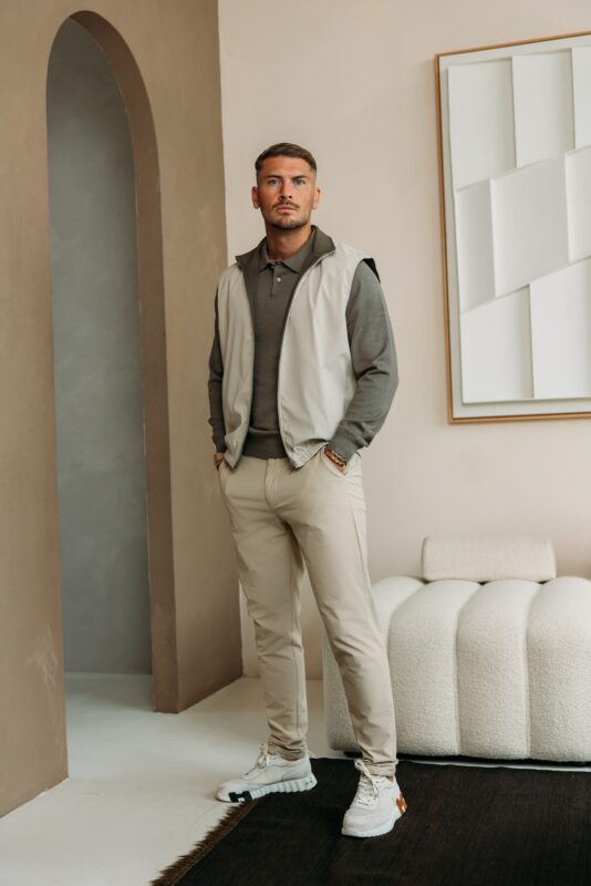 The New Reversible Bodywarmer - Beige/Green
