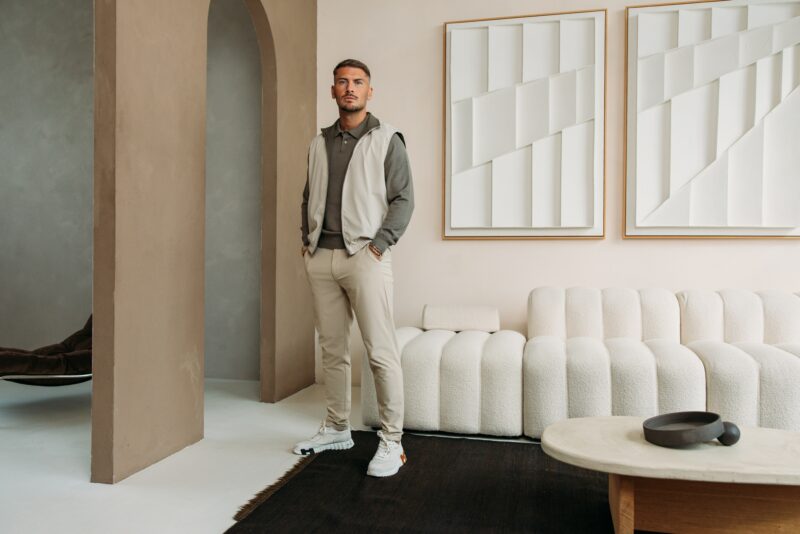 The New Reversible Bodywarmer - Beige/Green