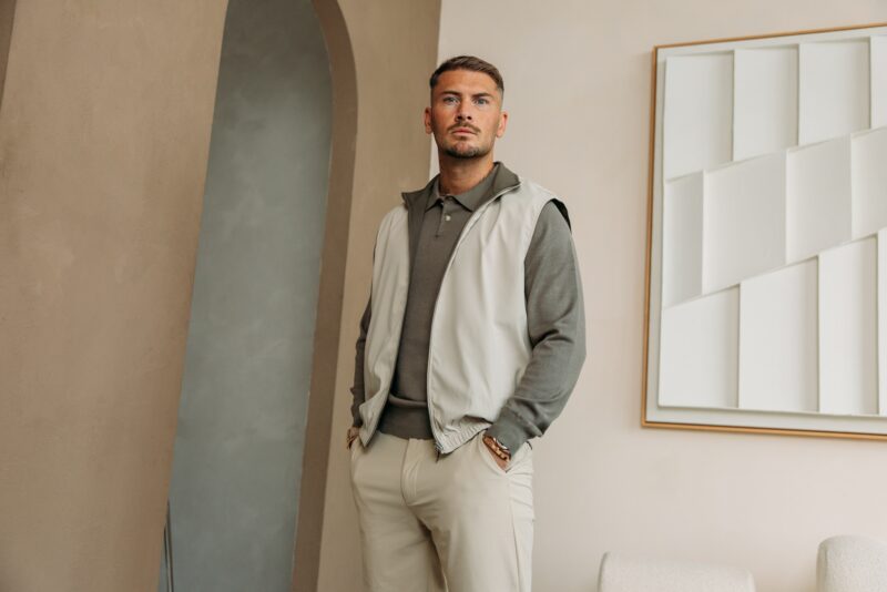 The New Reversible Bodywarmer - Beige/Green