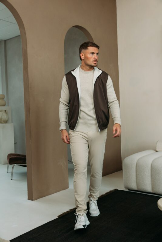 The New Reversible Bodywarmer - Choco/Beige