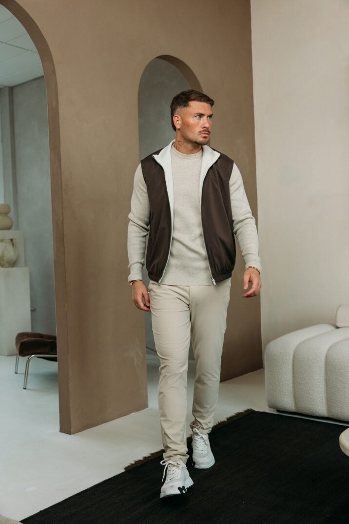 The New Reversible Bodywarmer - Choco/Beige