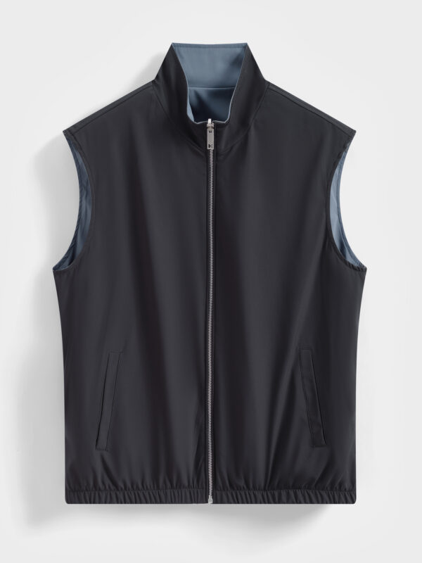 The New Reversible Bodywarmer - Navy/Denim Blue