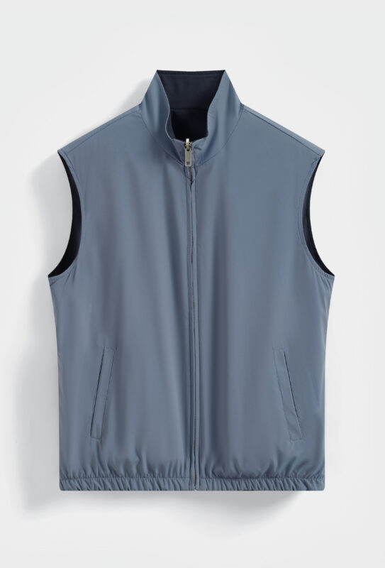 The New Reversible Bodywarmer - Navy/Denim Blue