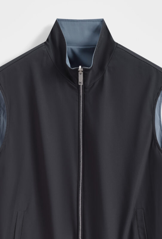 The New Reversible Bodywarmer - Navy/Denim Blue