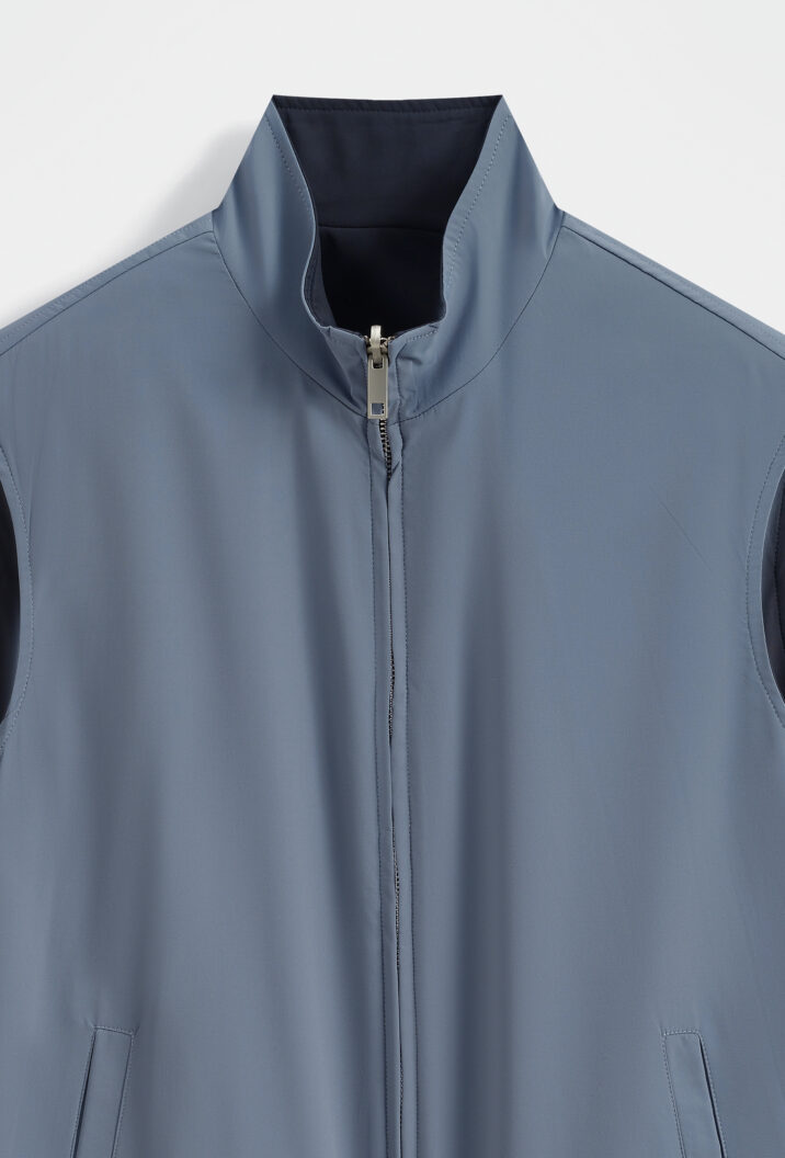 The New Reversible Bodywarmer - Navy/Denim Blue