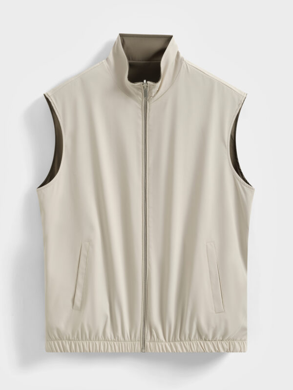 The New Reversible Bodywarmer - Beige/Green