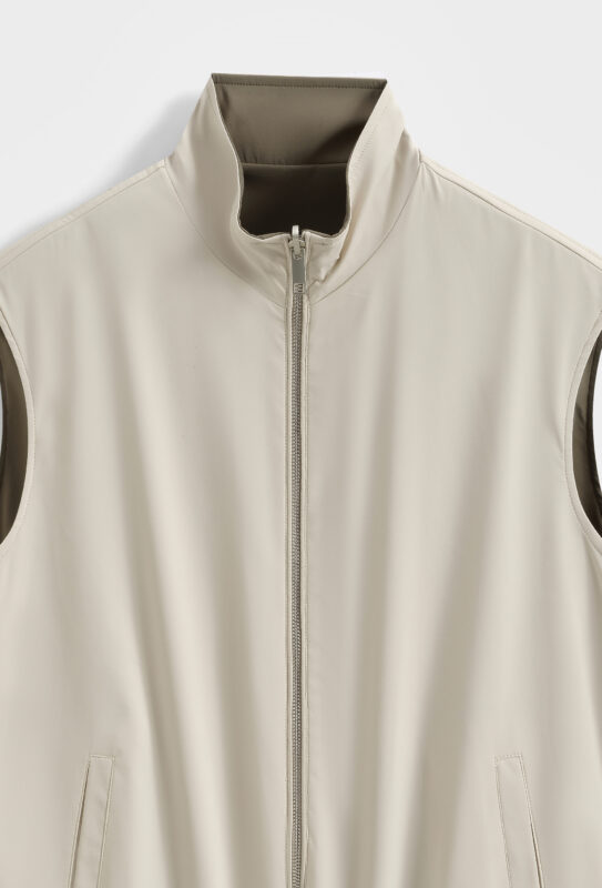 The New Reversible Bodywarmer - Beige/Green