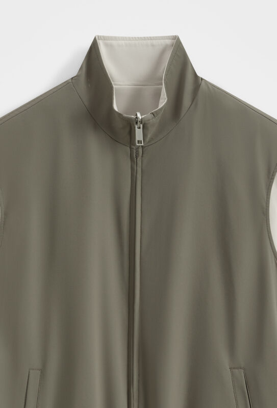 The New Reversible Bodywarmer - Beige/Green