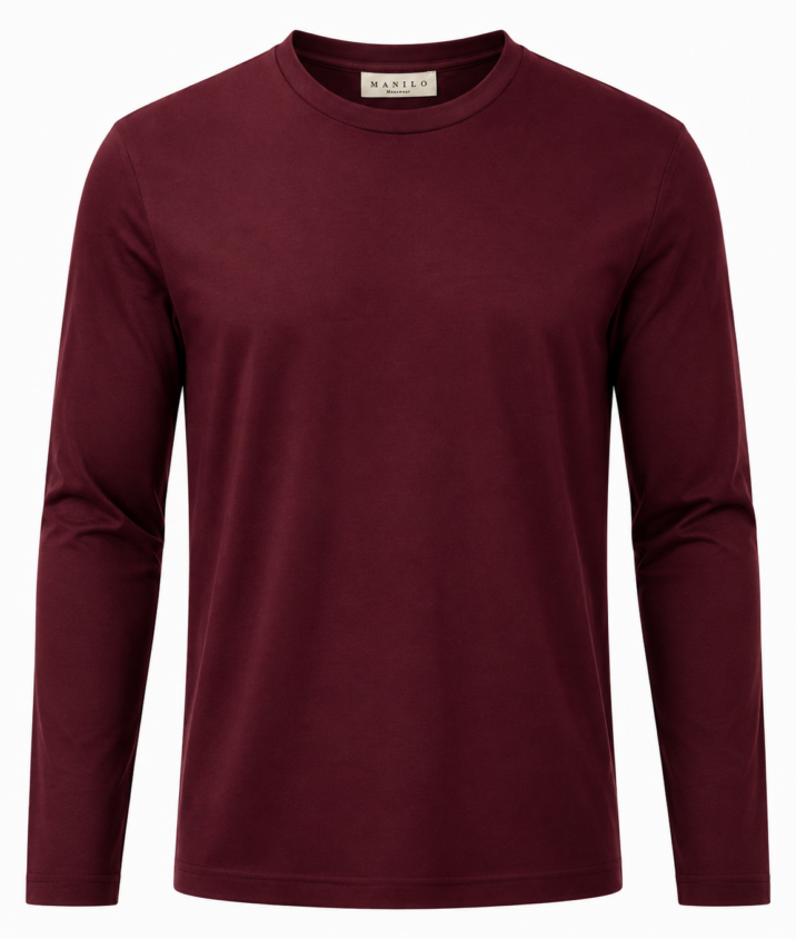 Double Mercerized Longsleeve - Bordeaux