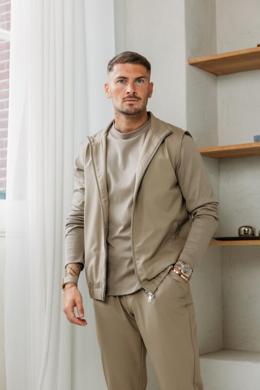 Premium Tech Gilet - Taupe