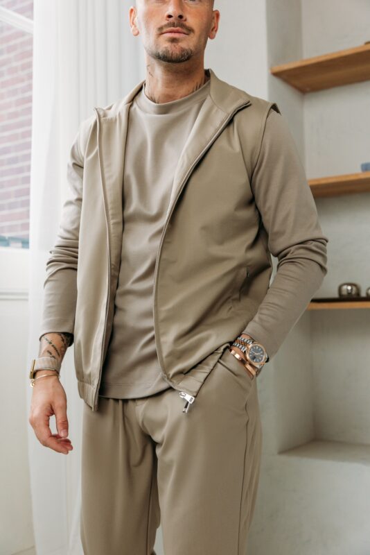 Premium Tech Gilet - Taupe