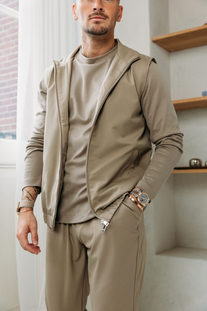 Premium Tech Gilet - Taupe