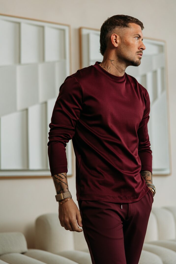 Double Mercerized Longsleeve - Bordeaux