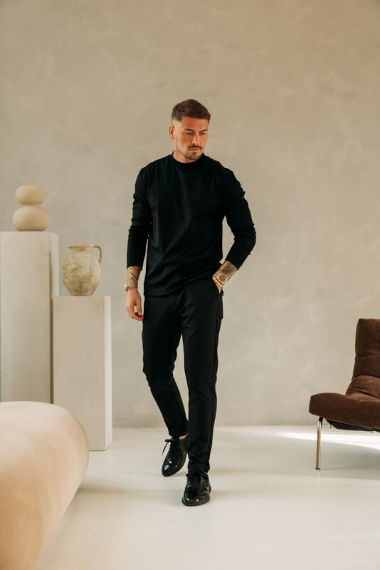 Double Mercerized Longsleeve - Black