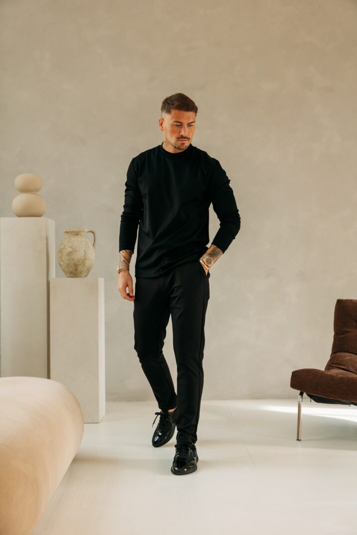 Double Mercerized Longsleeve - Black