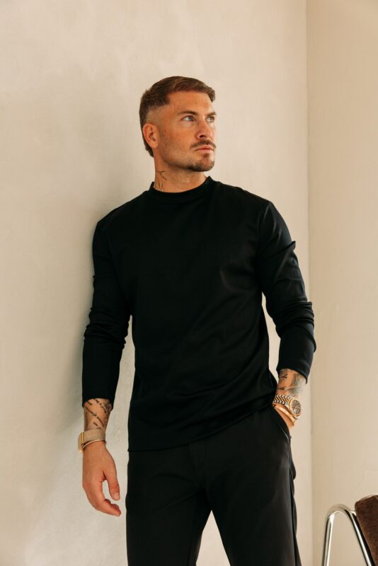 Double Mercerized Longsleeve - Black