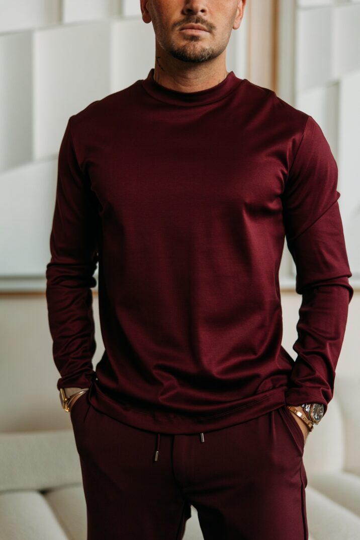 Double Mercerized Longsleeve - Bordeaux