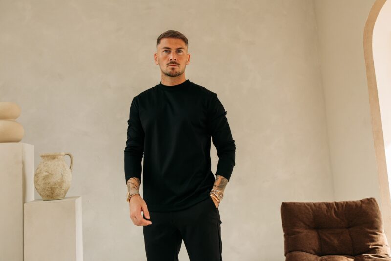 Double Mercerized Longsleeve - Black