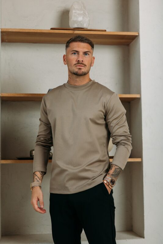 Double Mercerized Longsleeve - Taupe