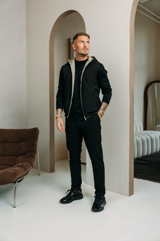 Reversible hooded bodywarmer - Black