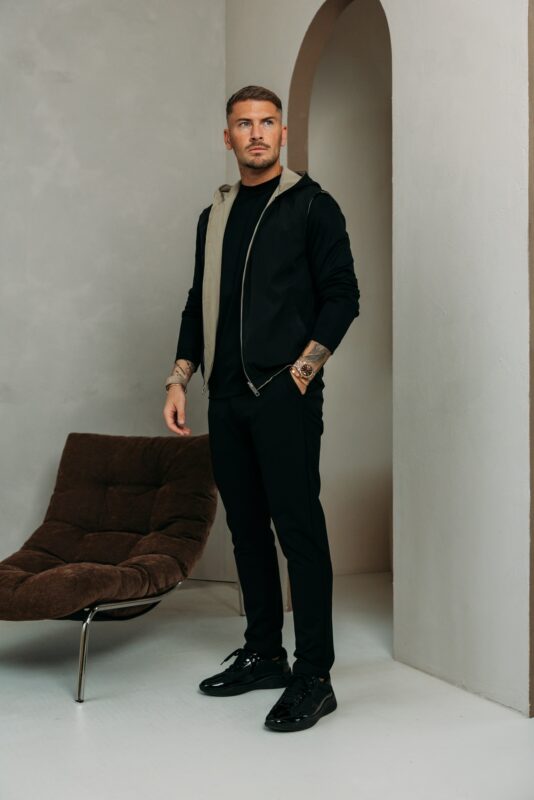 Reversible hooded bodywarmer - Black