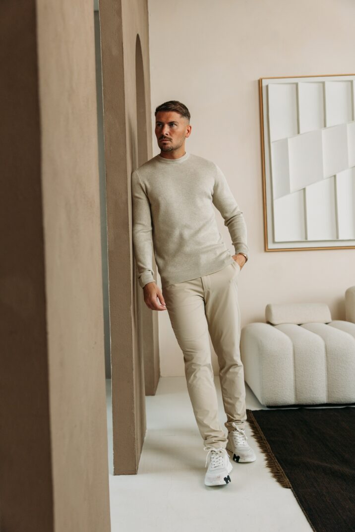 Knitted timeless crewneck - Beige