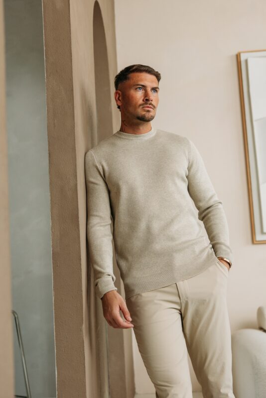 Knitted timeless crewneck - Beige