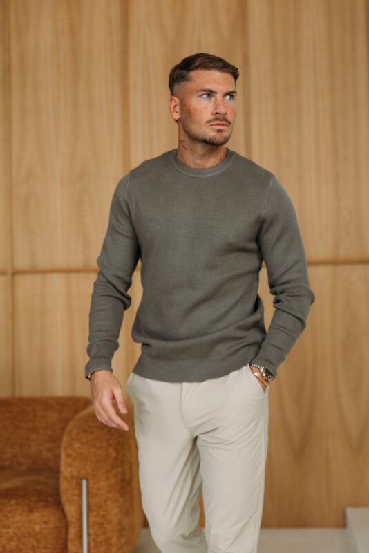 Knitted timeless crewneck - Green