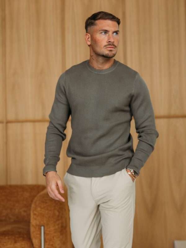 Facetune_02-09-2026-14-18-28 Knitted timeless crewneck - Green