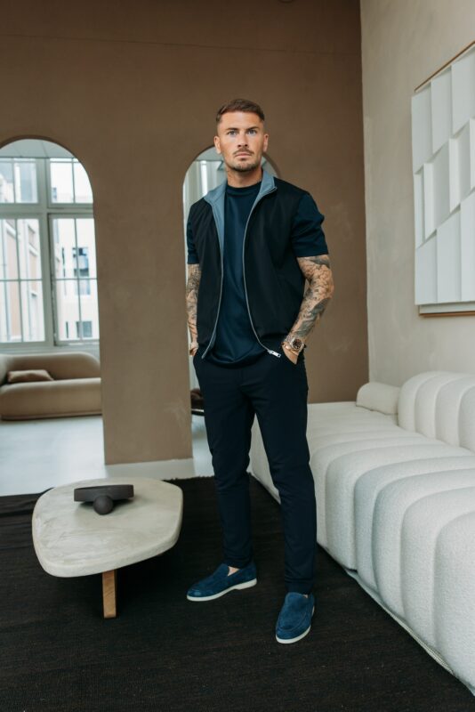 The New Reversible Bodywarmer - Navy/Denim Blue